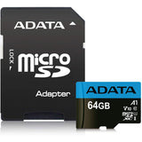 Card de memorie Adata MicroSDXC 64GB, Class 10, UHS-I V10, Negru