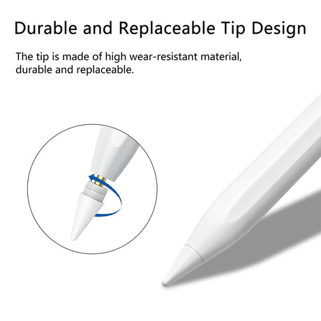Stylus Techsuit Stylus Pen (AC10-CP), for iPad, Bluetooth, Type-C, Palm Rejection, Tilt Pressure Sense, 130mAh, 5V, 0.2A, Alb