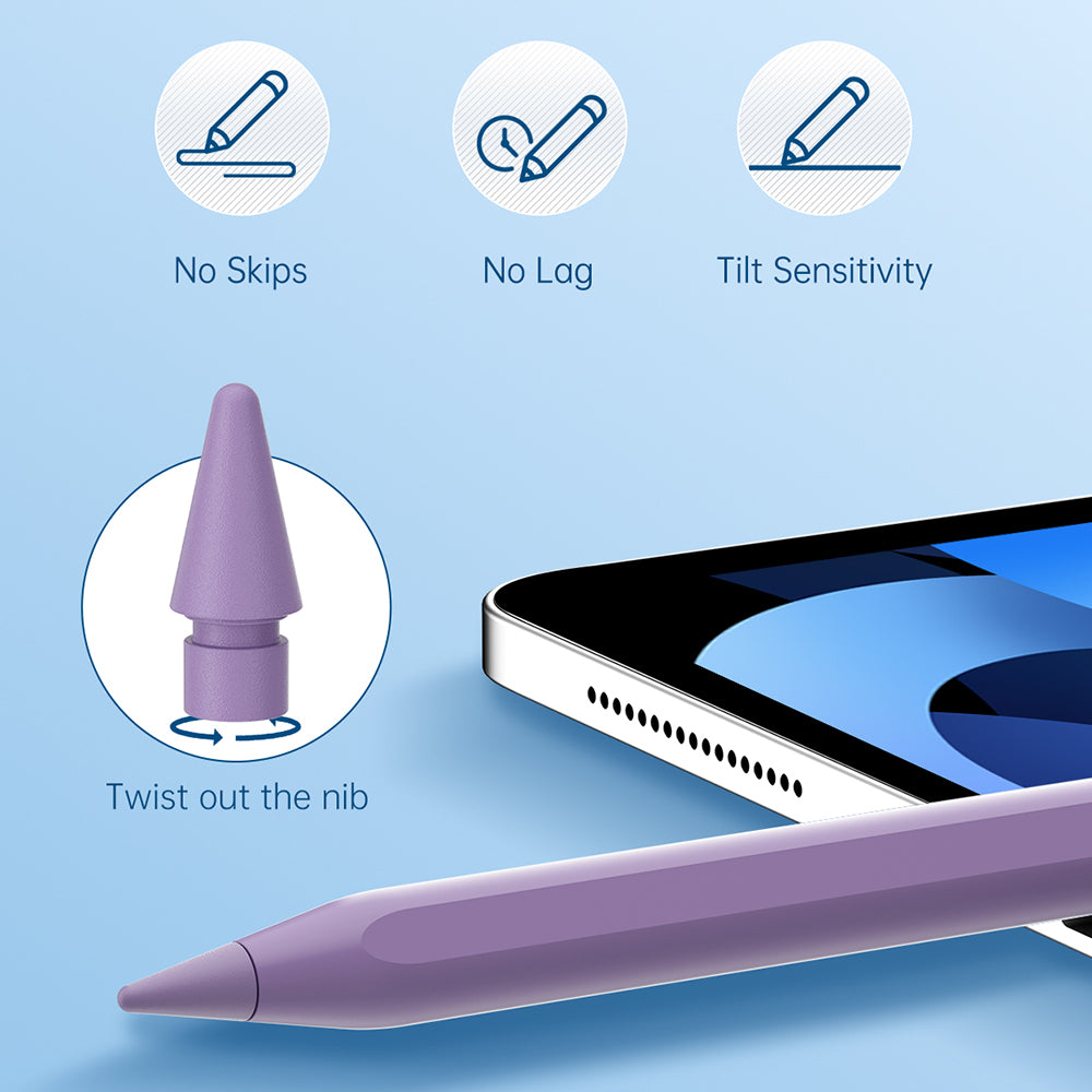 TechSuit Stylus Techsuit Stylus Pen (AC10SH), for iPad, Bluetooth, Type-C, 125mAh, Palm Rejection, Replaceable Apple Nib