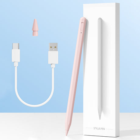 Stylus Techsuit Stylus Pen (AC10SH), for iPad, Bluetooth, Type-C, 125mAh, Palm Rejection, Replaceable Apple Nib, Lily White
