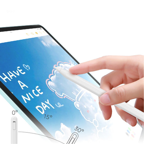 Stylus Techsuit Stylus Pen (V15), for iPad, Find My Pen App, Bluetooth, Type-C, Palm Rejection, Tilt Sensitivity, 130mAh, Alb