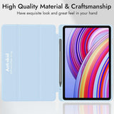 Husa de protectie tableta Techsuit Flex Trifold (with Pencil Holder) compatibil cu Xiaomi Redmi Pad Pro / Redmi Pad Pro 5G / Poco Pad, Albastru Cer