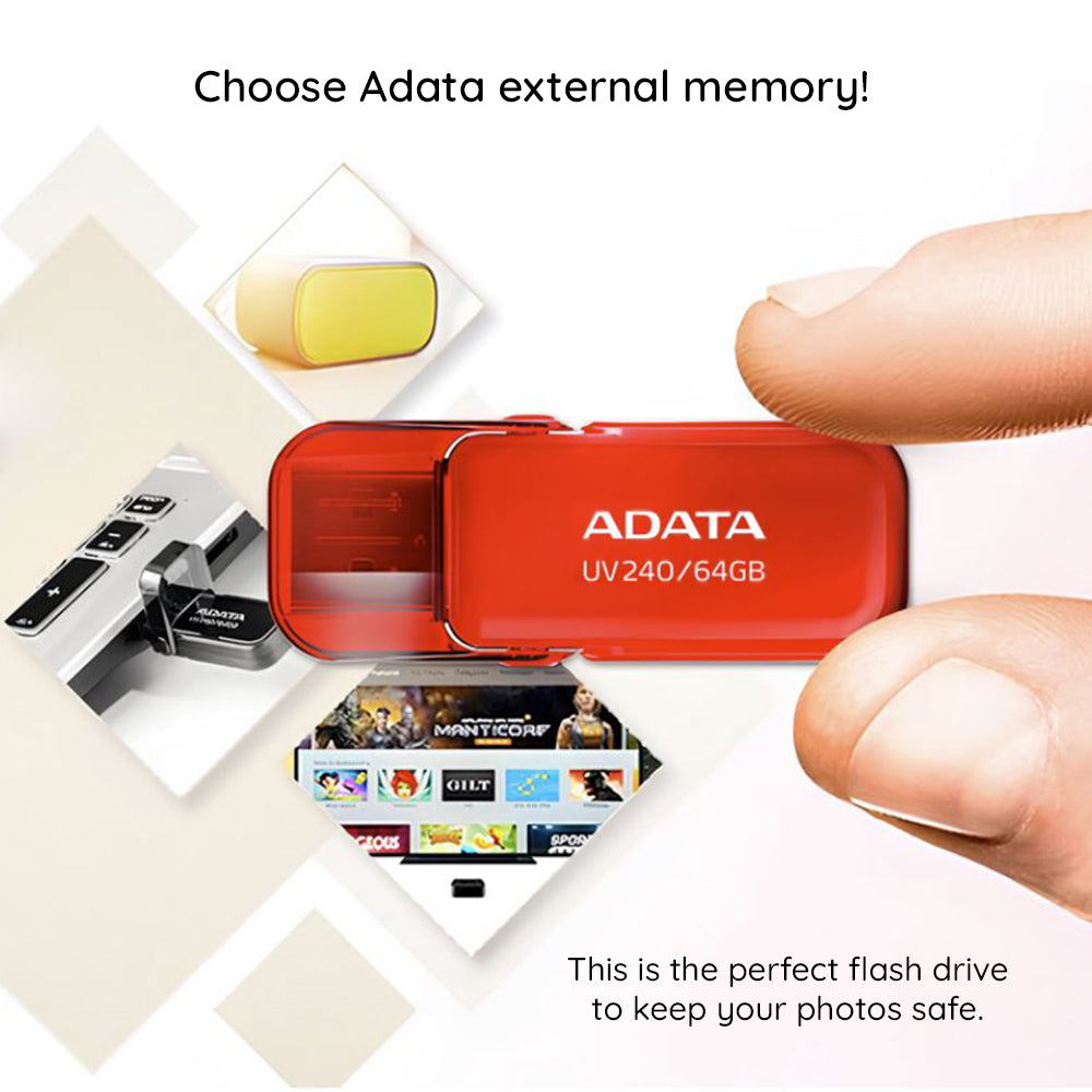 Stick Memorie Adata AUV240-32G-RRD, USB 2.0, 32GB, Roșu