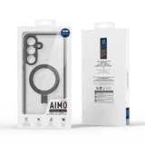 Husa de protectie Dux Ducis Aimo MagSafe Magnetic Stand compatibil cu Samsung Galaxy S25, Negru