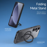 Husa de protectie Dux Ducis Aimo MagSafe Magnetic Stand compatibil cu Samsung Galaxy S25, Negru