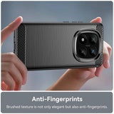 Husa de protectie Techsuit Carbon Silicone compatibil cu Xiaomi Redmi Note 14 Pro+ 5G, Negru