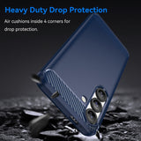 Husa de protectie Techsuit Carbon Silicone compatibil cu Samsung Galaxy S25 Plus, Albastru