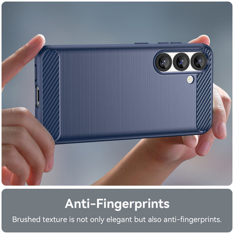 Husa de protectie Techsuit Carbon Silicone compatibil cu Samsung Galaxy S25 Plus, Albastru