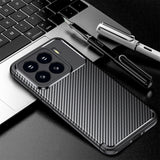 Husa de protectie Techsuit CarbonFiber compatibil cu Xiaomi 15 Pro, Negru
