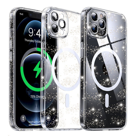 Husa de protectie Techsuit SparkleSkin MagSafe Series compatibil cu iPhone 12 Pro, Transparent