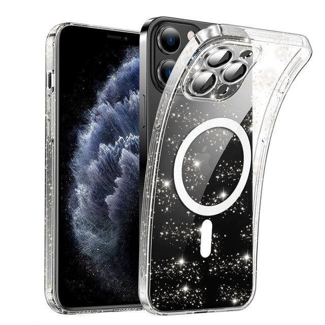 Husa de protectie Techsuit SparkleSkin MagSafe Series compatibil cu iPhone 11 Pro, Transparent