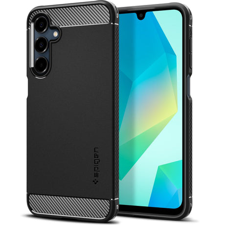Husă Spigen Rugged Armor ACS08891 neagră pentru Samsung Galaxy A16 4G / A16 5G