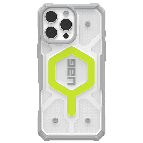 Husa de protectie UAG Pathfinder Clear Magsafe compatibil cu iPhone 16 Pro, Active Neon Lanyard