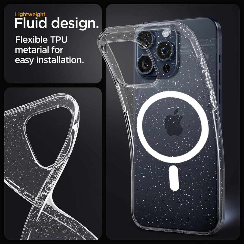 Husa de protectie Techsuit SparkleSkin MagSafe Series compatibil cu iPhone 13 Pro, Transparent
