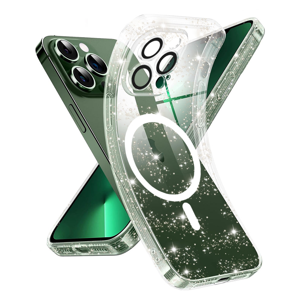 Husa de protectie Techsuit SparkleSkin MagSafe Series compatibil cu iPhone 13 Pro, Transparent