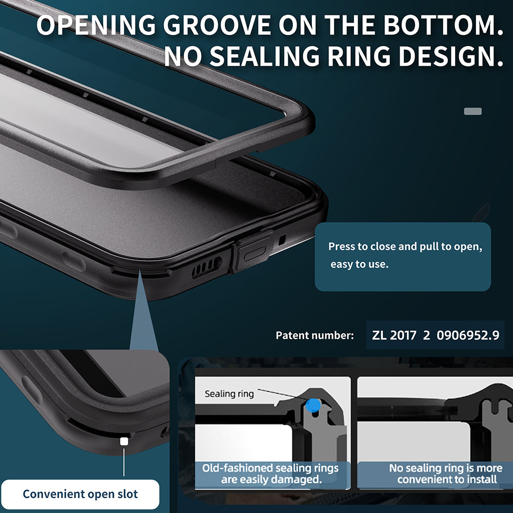Husa de protectie ShellBox Waterproof IP68 compatibil cu Samsung Galaxy A16 4G / A16 5G, Negru