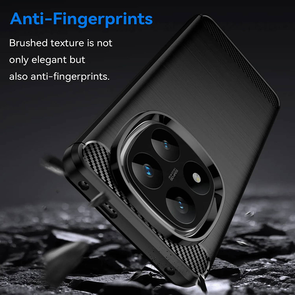 Husa de protectie Techsuit Carbon Silicone compatibil cu Xiaomi Redmi Note 14 Pro 5G / Poco X7, Negru