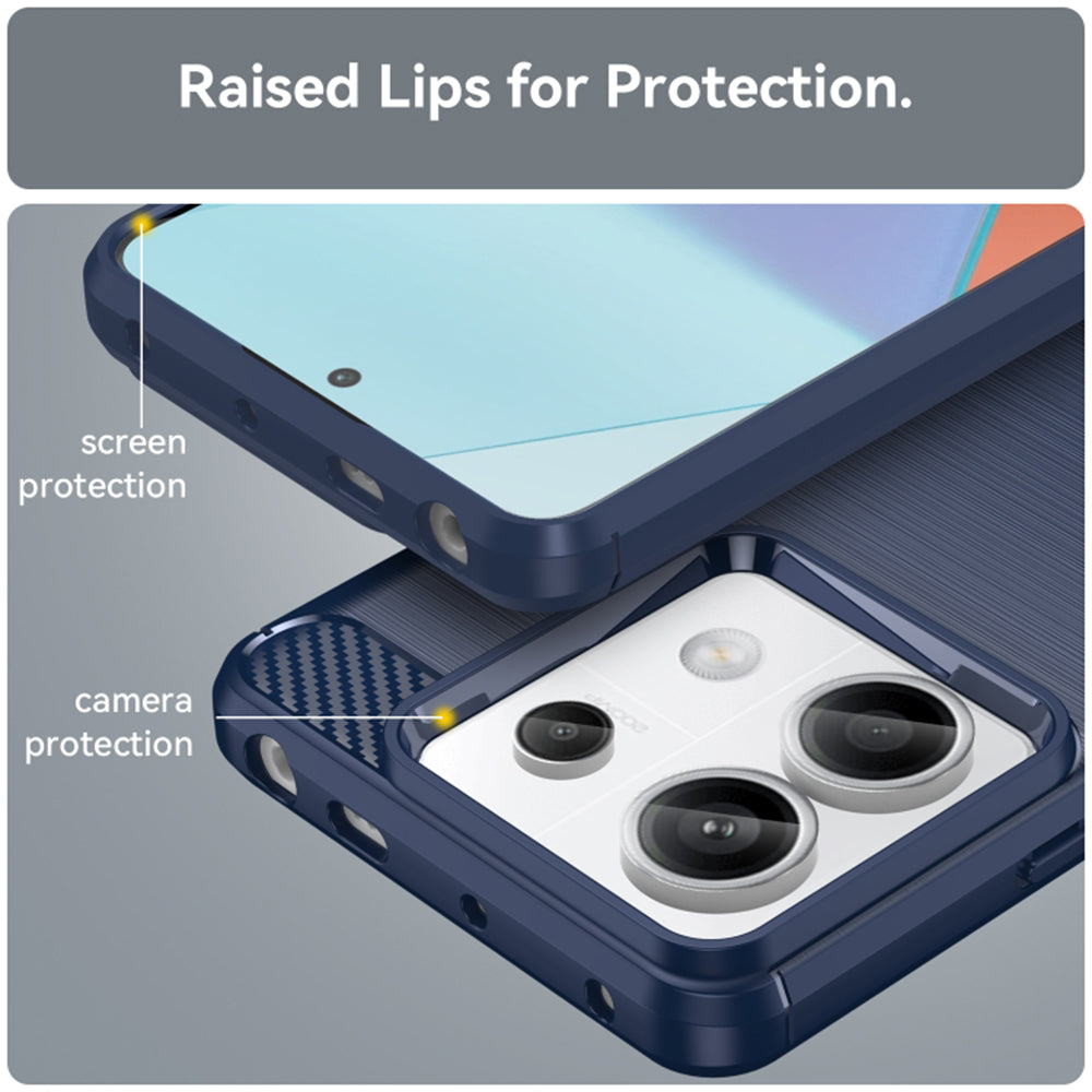 Husa de protectie Techsuit Carbon Silicone compatibil cu Xiaomi Redmi Note 14 5G, Negru