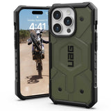 Husa de protectie UAG Pathfinder MagSafe compatibil cu iPhone 15 Pro, Oliv Drab