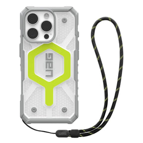 Husa de protectie UAG Pathfinder Clear Magsafe compatibil cu iPhone 16 Pro, Active Neon Lanyard