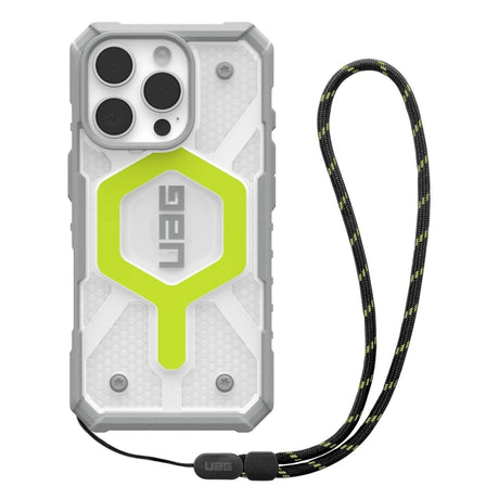 Husa de protectie UAG Pathfinder Clear Magsafe compatibil cu iPhone 16 Pro, Active Neon Lanyard