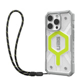 Husa de protectie UAG Pathfinder Clear MagSafe compatibil cu iPhone 16 Pro Max, Active Neon Lanyard