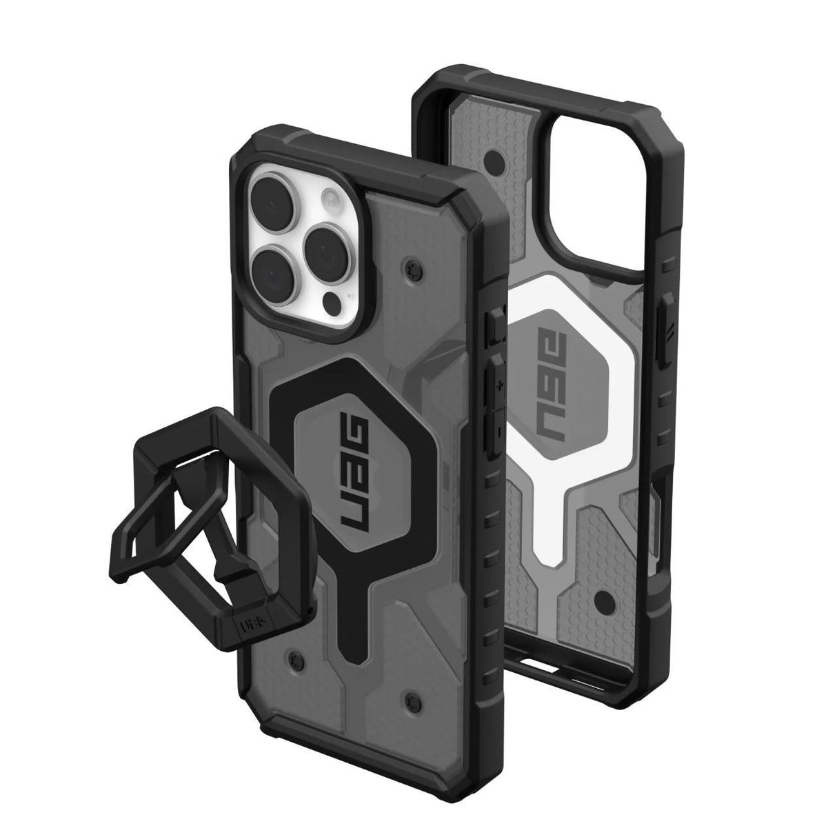 Husa de protectie UAG Pathfinder Clear MagSafe compatibil cu iPhone 16 Pro Max, Ash / Negru
