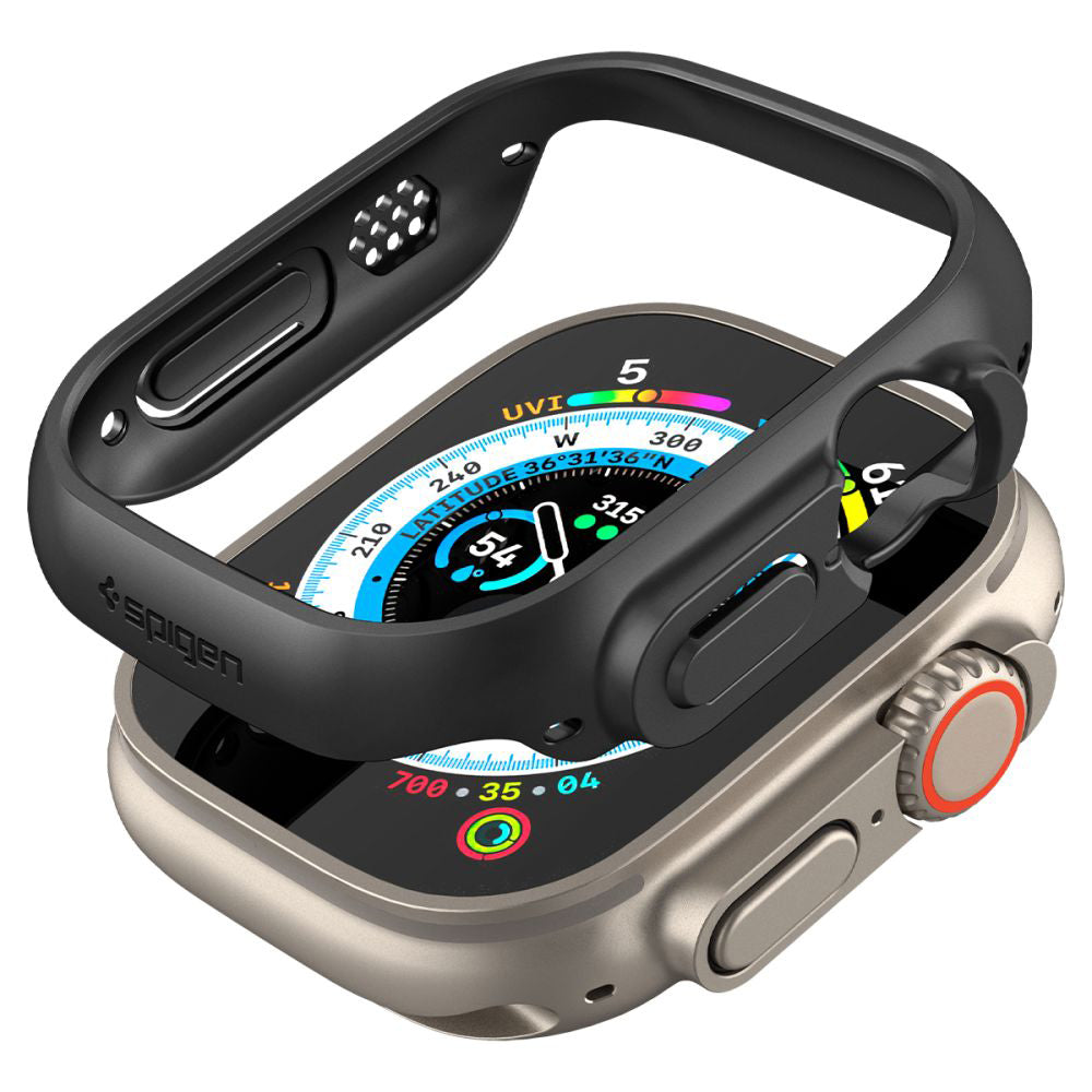 Accesoriu smartwatch Spigen Thin Fit (ACS05458) compatibil cu Apple Watch Ultra / Ultra 2 / Ultra 3, Negru