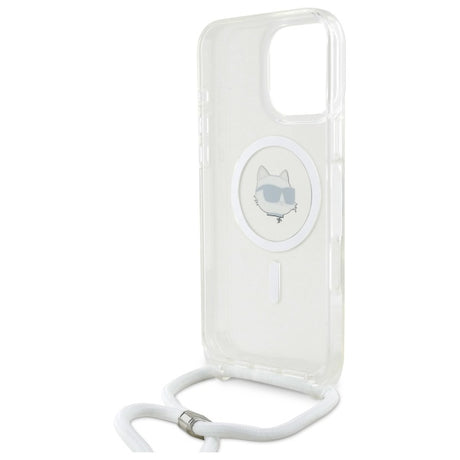 Husa de protectie Karl Lagerfeld IML Crossbody compatibil cu iPhone 16, Transparent