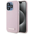 Husa de protectie Karl Lagerfeld Leather MagSafe (KLHMP15XPGMSRPP) compatibil cu iPhone 15 Pro Max, Roz Fw Metal Plate