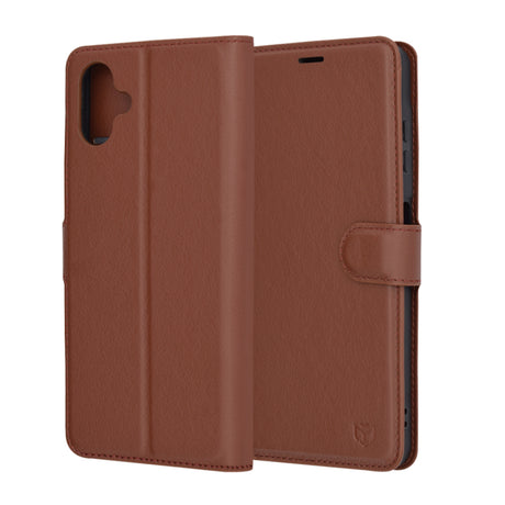 Husa de protectie Techsuit Leather Folio compatibil cu Samsung Galaxy A06, Maro