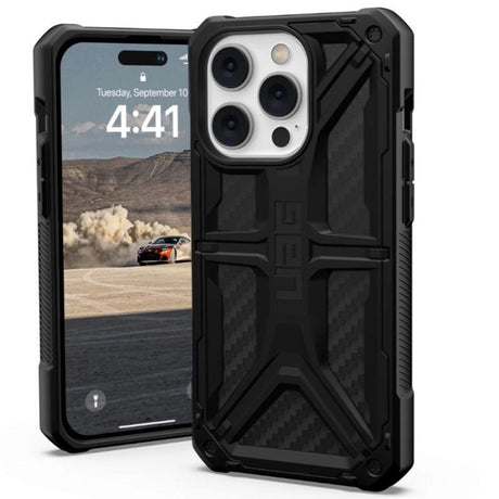 Husa de protectie UAG Monarch compatibil cu iPhone 14 Pro, Carbon Fiber