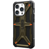 Husa de protectie UAG Monarch compatibil cu iPhone 15 Pro, Kevlar Element Green
