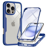 Folie de protectie Techsuit ColorVerse 360 Series + compatibil cu iPhone 16 Pro Max, Albastru