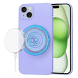 Husa de protectie Techsuit SoftFlex MagSafe compatibil cu iPhone 15 Plus, Mov Deschis