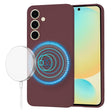 Husa de protectie Techsuit SoftFlex MagSafe compatibil cu Samsung Galaxy S24 FE, Plum Red