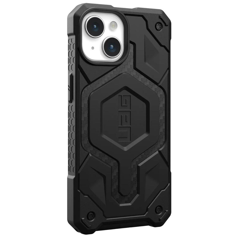 Husa de protectie UAG Monarch Pro MagSafe compatibil cu iPhone 15 Plus, Carbon Fiber