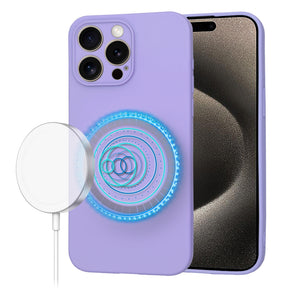 Husa de protectie Techsuit SoftFlex MagSafe compatibil cu iPhone 15 Pro Max, Mov Deschis
