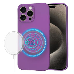 Husa de protectie Techsuit SoftFlex MagSafe compatibil cu iPhone 15 Pro Max, Mov