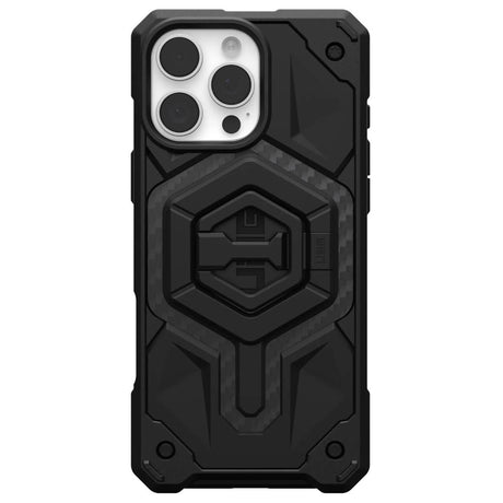 Husa de protectie UAG Monarch Pro MagSafe Bundle compatibil cu iPhone 16 Pro Max, Carbon Fiber / Black Stand