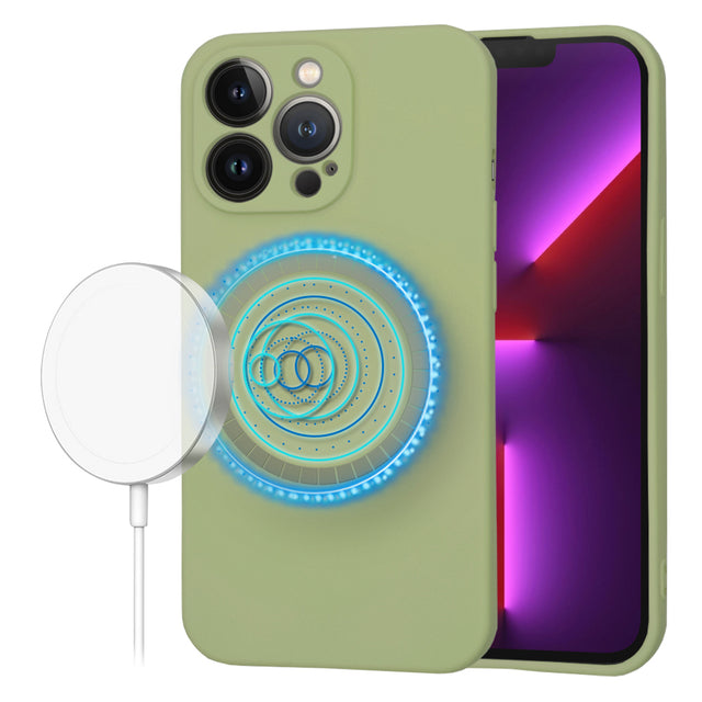 Husa de protectie Techsuit SoftFlex MagSafe compatibil cu iPhone 13 Pro, Matcha