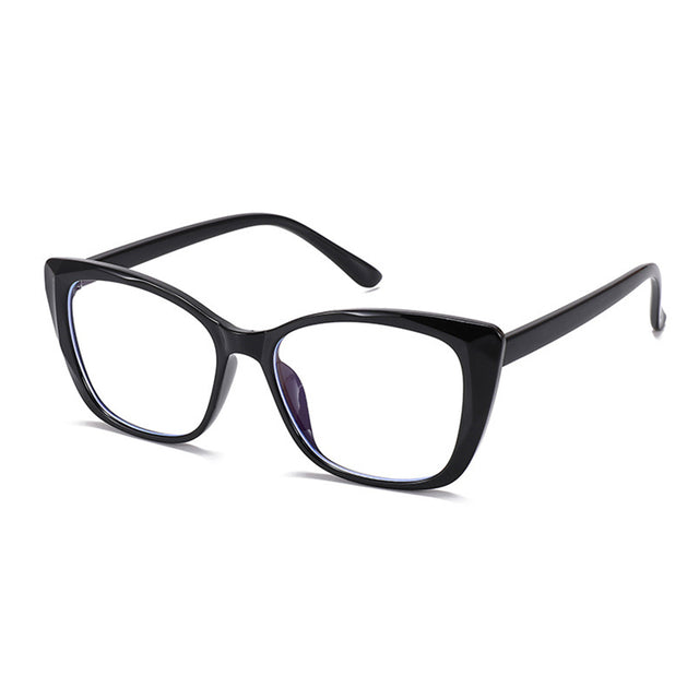 Techsuit Anti-Blue Light Glasses Reflex PC (PC28016-C1), Cat Eye, Negru