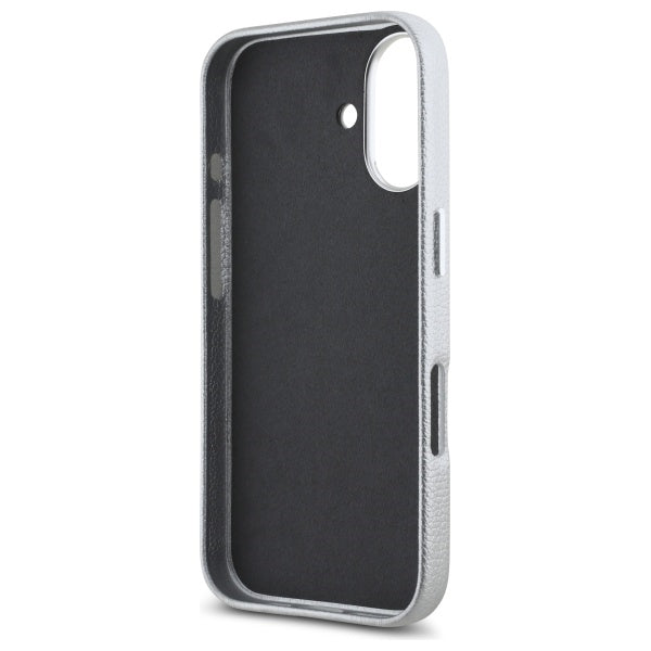 Husa de protectie Karl Lagerfeld Hardcase Leather Hotel (KLHCP16SPGWCMKHG) compatibil cu iPhone 16, Gri Rsg