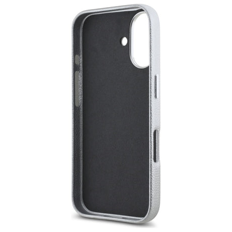 Husa de protectie Karl Lagerfeld Hardcase Leather Hotel (KLHCP16SPGWCMKHG) compatibil cu iPhone 16, Gri Rsg