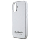 Husa de protectie Karl Lagerfeld Hardcase Leather Hotel (KLHCP16SPGWCMKHG) compatibil cu iPhone 16, Gri Rsg