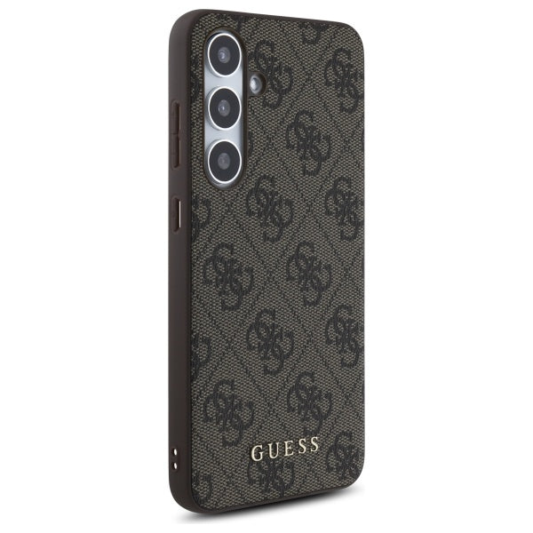 Husa de protectie Guess Hardcase 4G Classic (GUHCS24FEG4GFBR) compatibil cu Samsung Galaxy S24 FE, Maro