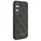 Husa de protectie Guess Hardcase 4G Classic (GUHCS24FEG4GFBR) compatibil cu Samsung Galaxy S24 FE, Maro