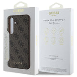 Husa de protectie Guess Hardcase 4G Classic (GUHCS24FEG4GFBR) compatibil cu Samsung Galaxy S24 FE, Maro