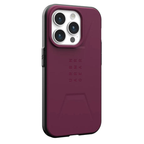Husa de protectie UAG Civilian MagSafe compatibil cu iPhone 15 Pro, Bordo