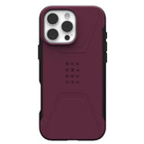 Husa de protectie UAG Civilian MagSafe compatibil cu iPhone 16 Pro Max, Bordo